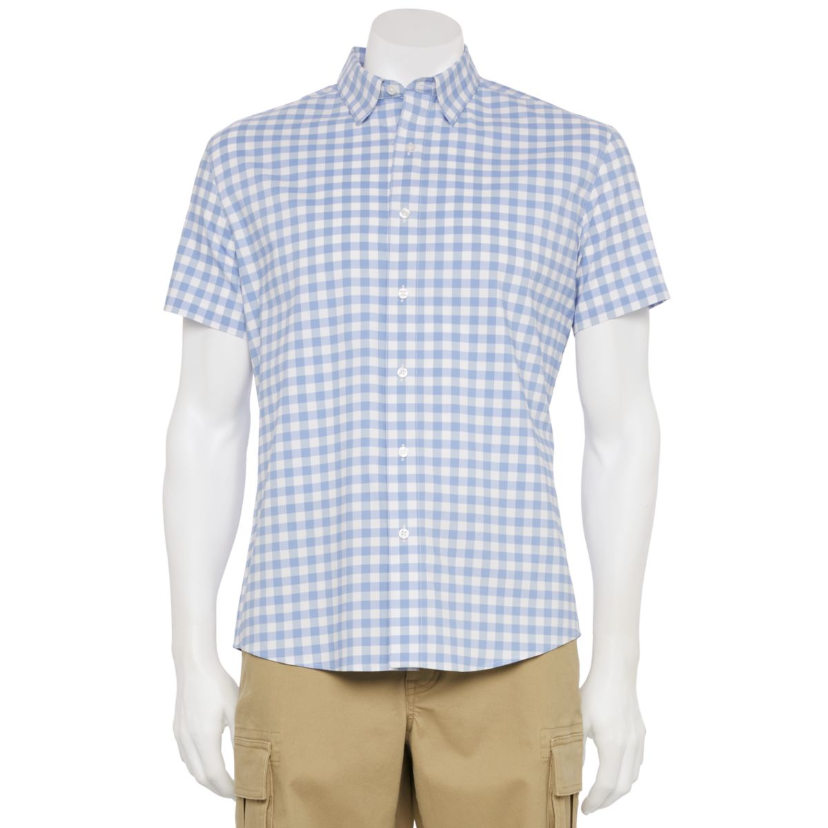 Мужская адаптивная рубашка с коротким рукавом Sonoma Goods For Life® Easy Dressing SONOMA