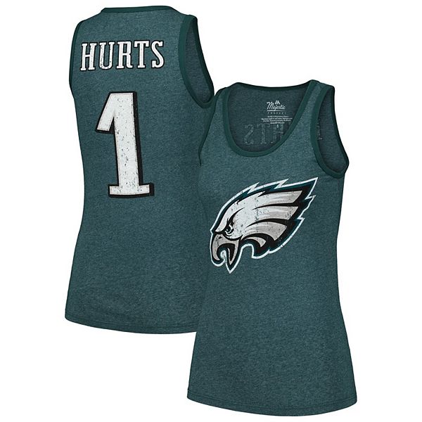 Майка без рукавов Majestic Threads с именем и номером Джейлена Хертса команды Philadelphia Eagles Majestic