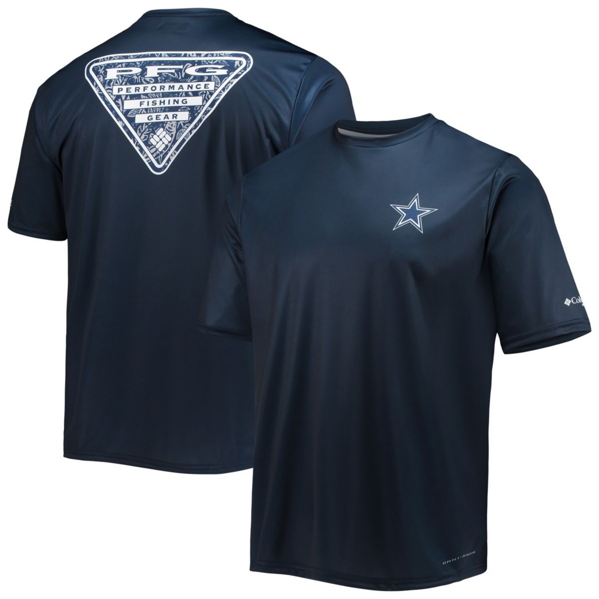Мужская футболка Columbia Navy Dallas Cowboys Terminal Tackle Omni-Shade Columbia