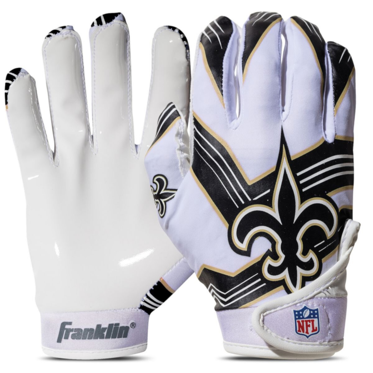 Franklin Sports NFL Saints Youth Football Receiver Gloves Franklin Sports