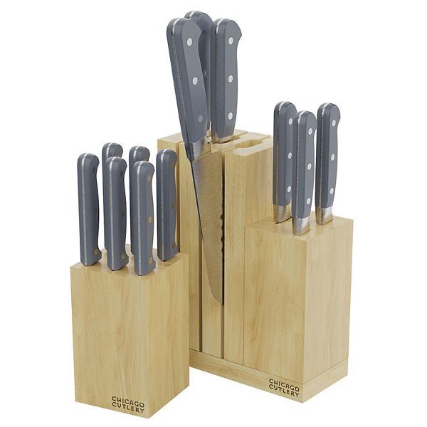 Набор из 14 кухонных ножей Chicago Cutlery Halsted с ножевым блоком Chicago Cutlery