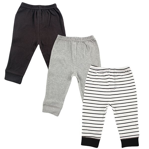 Спортивные брюки Luvable Friends Для мальчиков Baby and Toddler Boy Cotton Pants 3pk, Black Stripe Luvable Friends