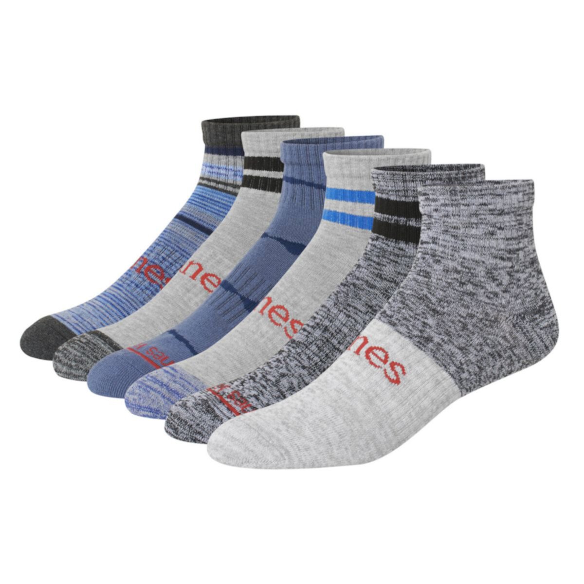 Мужские носки Hanes® Originals Ultimate, 6 пар влагоотводящих носков до щиколотки Hanes