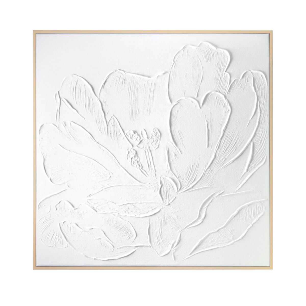 Картина на холсте ARTFX Floral с текстурированной рамой, 90 см x 90 см, вес 3,2 кг Fine Art Canvas