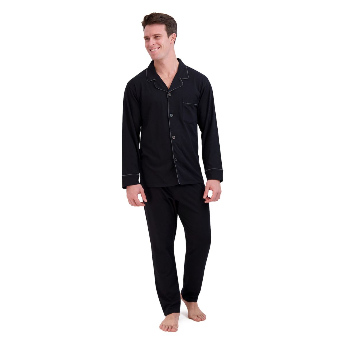 Комплект из трикотажной пижамной рубашки и пижамных штанов Big & Tall Hanes® Hanes