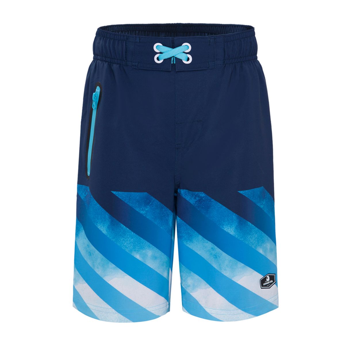 Для мальчиков 4–18 лет Rokka&Rolla эластичные быстросохнущие шорты для плавания с сетчатой подкладкой UPF50+ Rokka&Rolla