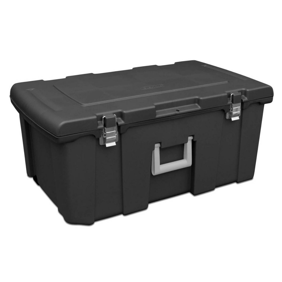 Sterilite 16 Gallon Lockable Footlocker Toolbox with Wheels, Black | 18429001 Sterilite