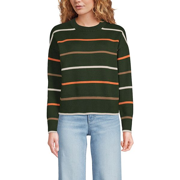 Женский Свитер Lands' End Drifter Cotton Easy Fit Crewneck Lands' End