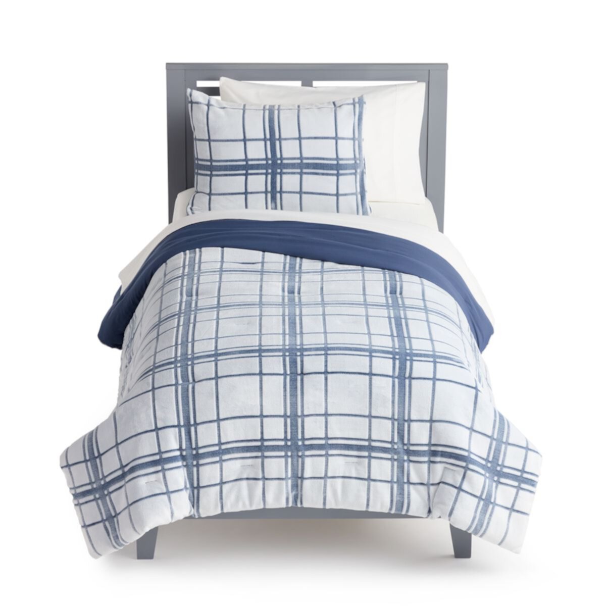 The Big One Kids™ Finn Plaid Cozy Plush Comforter Set with Shams The Big One