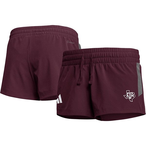 Женские бордовые шорты adidas Texas A&M Aggies 2023 Sideline AEROREADY Adidas