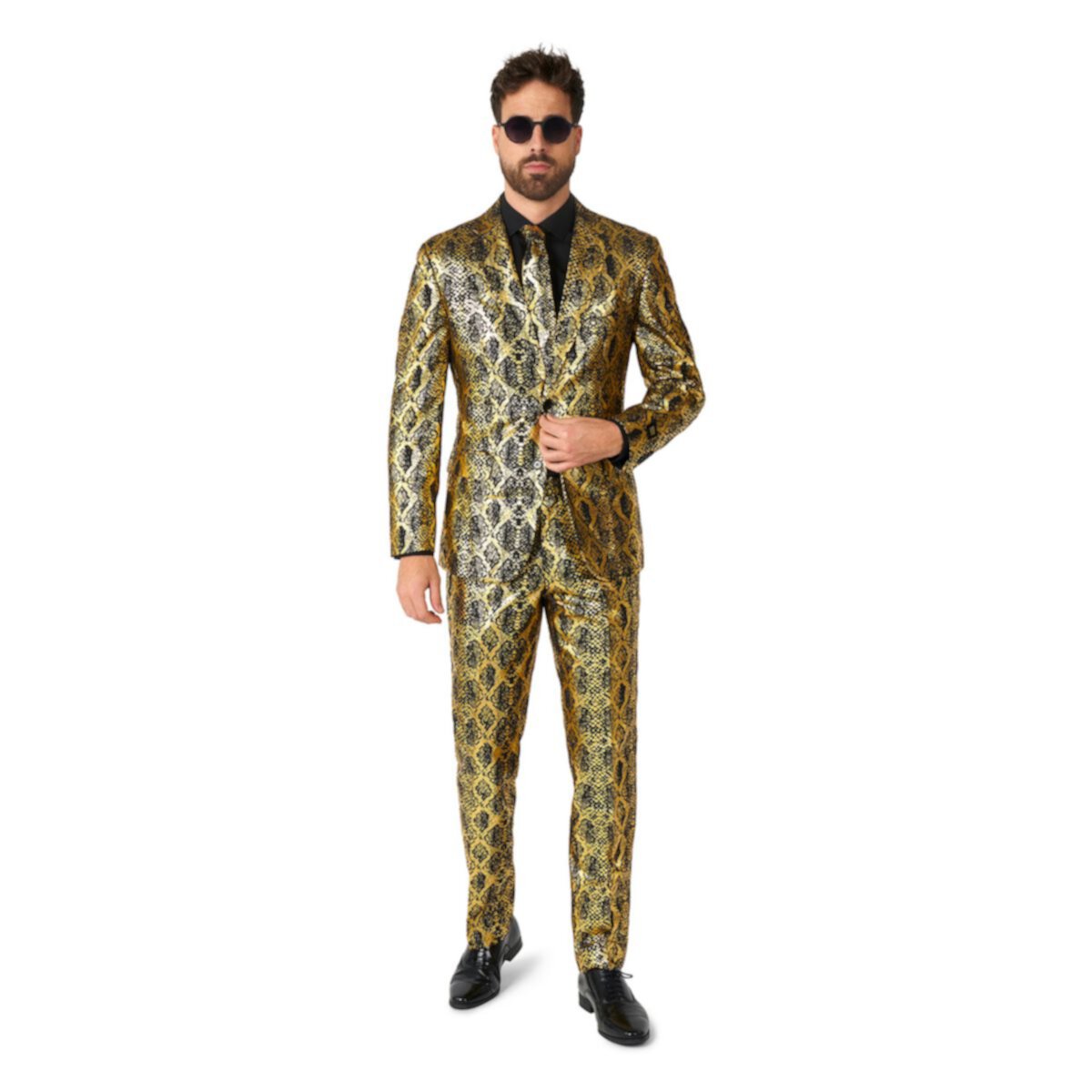 Men's OppoSuits Modern-Fit 3-pc. Shiny Snake Print Novelty Suit & Tie Set OppoSuits