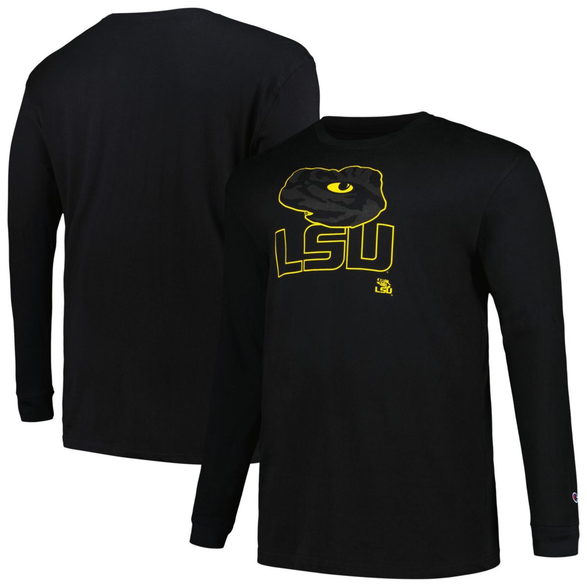 Мужская черная футболка Profile LSU Tigers Big & Tall Pop с длинными рукавами Profile