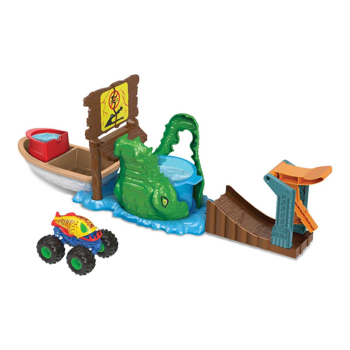 Mattel Hot Wheels Monster Trucks Swamp Chomp Play Set Mattel