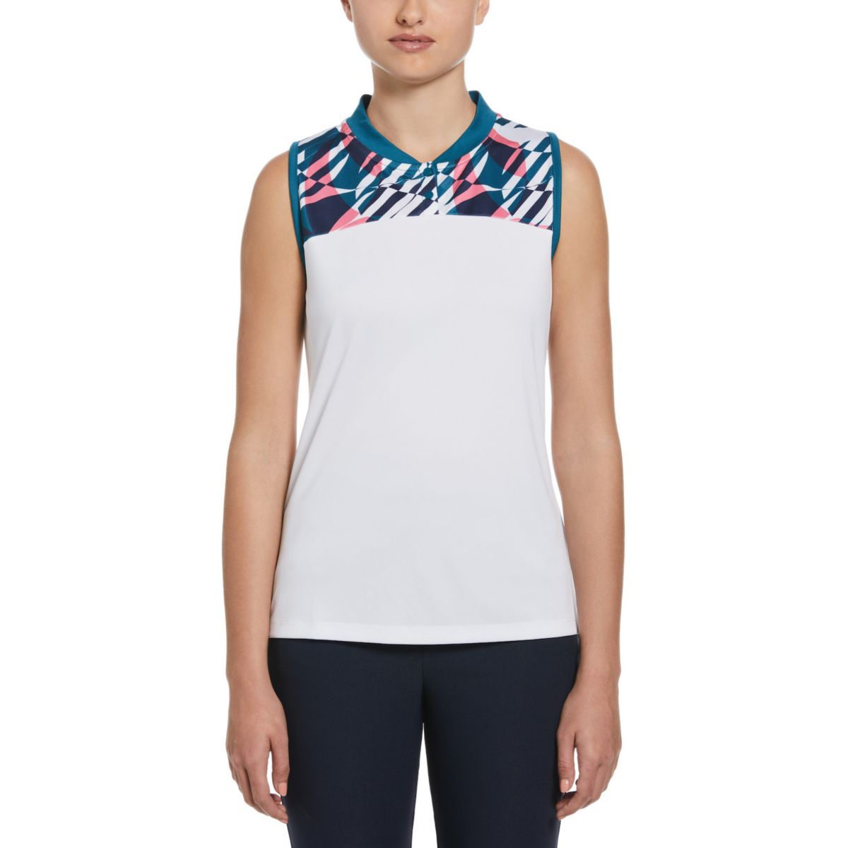Женская рубашка для гольфа без рукавов с накладной деталью на спине для турнира Большого шлема Grand Slam