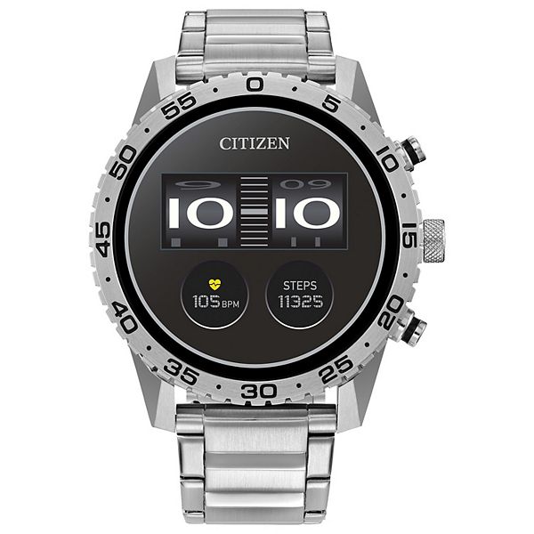 Смарт часы Citizen CZ Smart 45 мм из нержавеющей стали с браслетом из нержавеющей стали Citizen