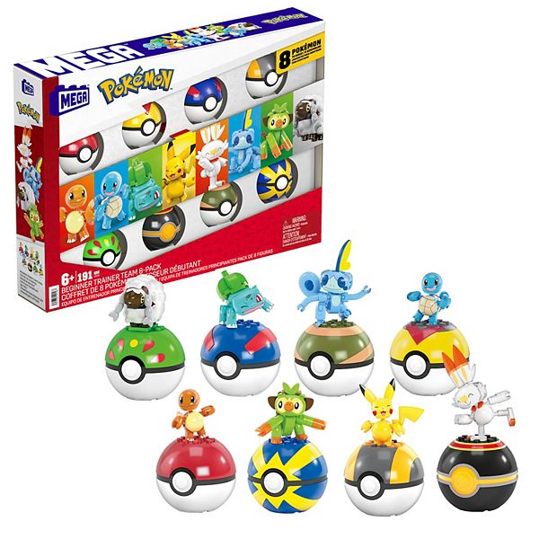 Игровой набор Mega Bloks Pokémon Начальный комплект с 8 фигурками и Покé Шарами Mega Bloks