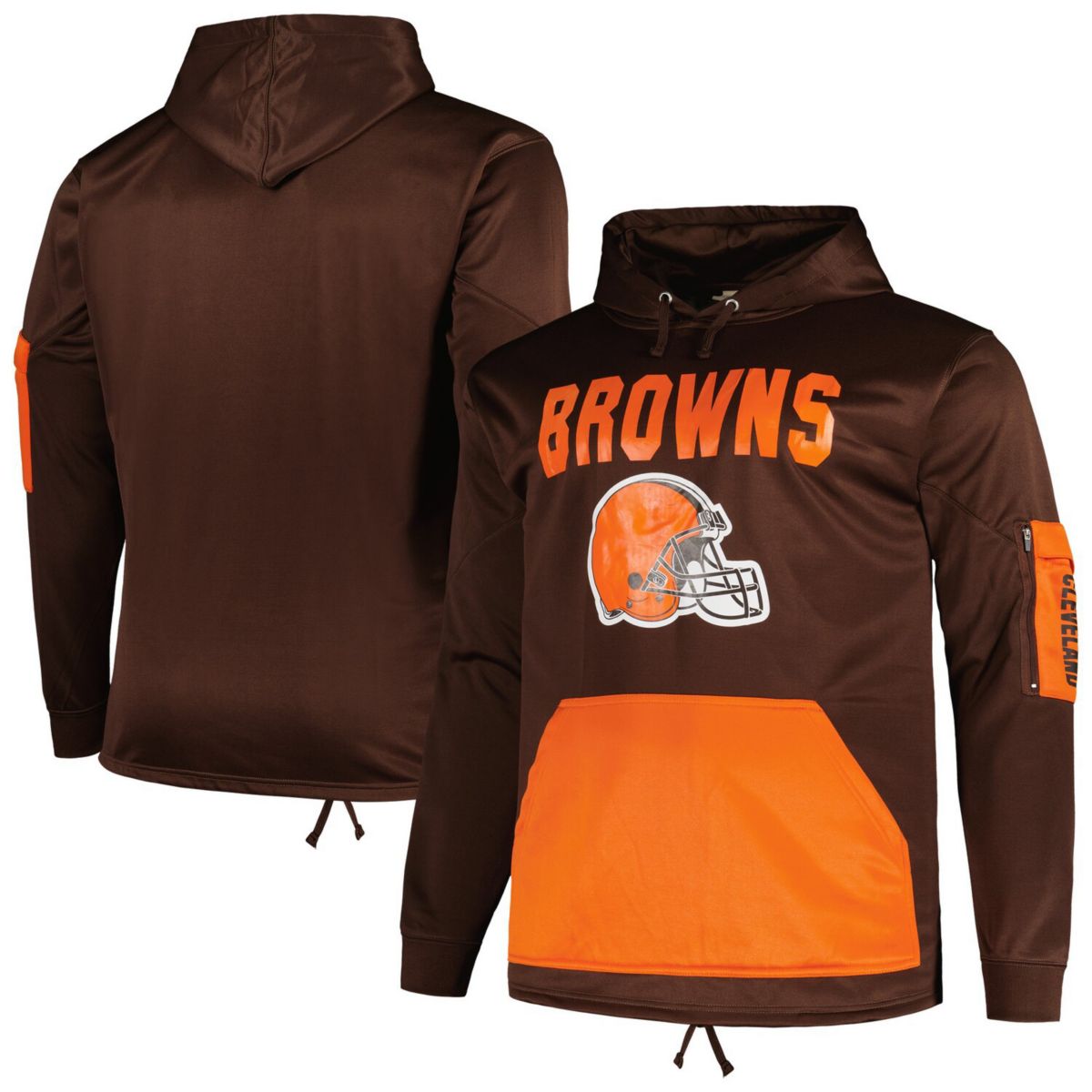 Мужская Футболка Fanatics Cleveland Browns Big & Tall Pullover Hoodie Fanatics