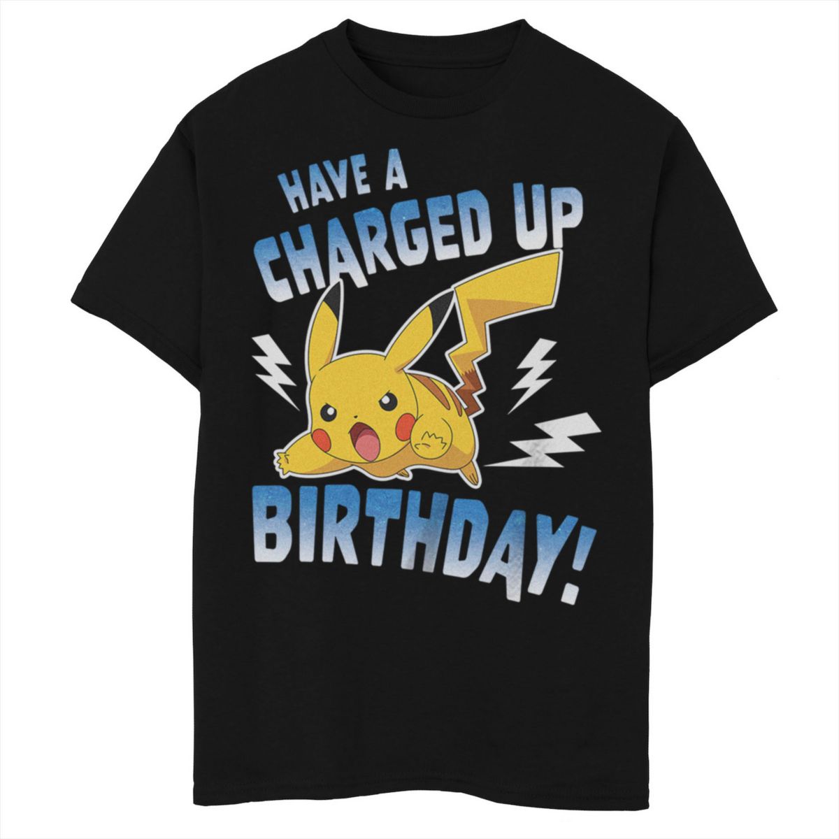 Электрическая футболка с рисунком на день рождения для мальчиков 8–20 лет с изображением Покемона Пикачу Pokemon