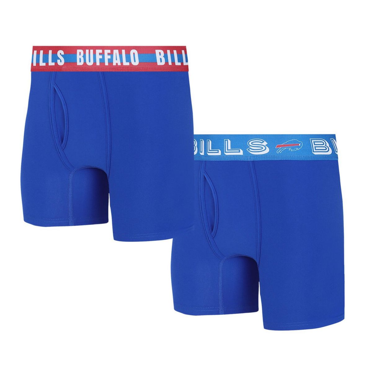 Мужские боксеры Gauge Knit Buffalo Bills в упаковке из двух штук с эластичным поясом Unbranded