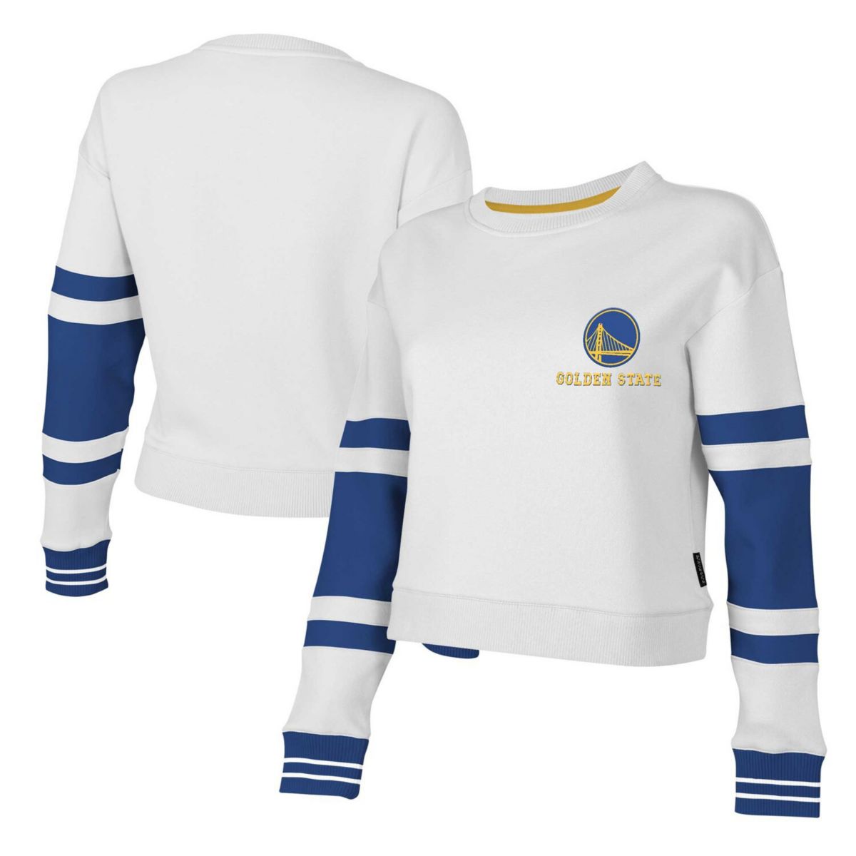 Женская Футболка Stadium Essentials White Golden State Warriors Scrimmage Cropped Pullover Stadium Essentials