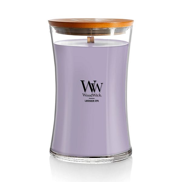 Свеча-песочные часы Woodwick Lavender Spa среднего размера WoodWick