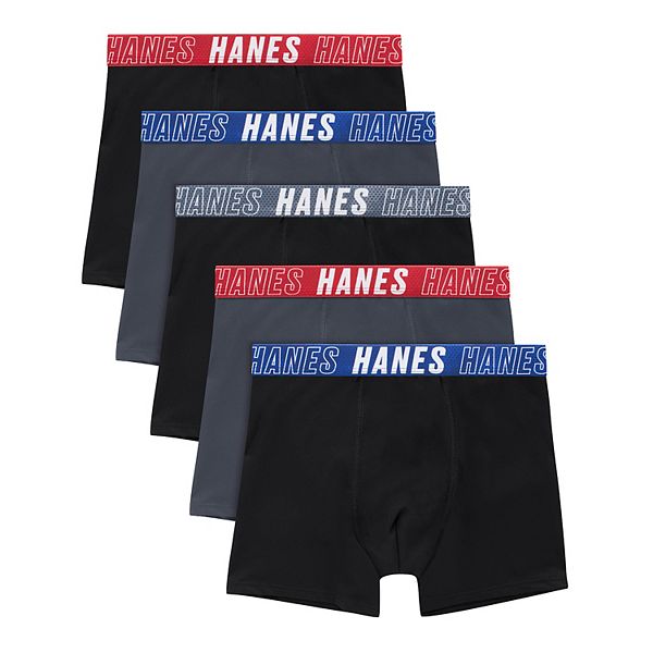 Мягкие детские боксеры Hanes Ultimate MOVES, уп. 5 шт., с отводом влаги и технологией X-Temp Hanes