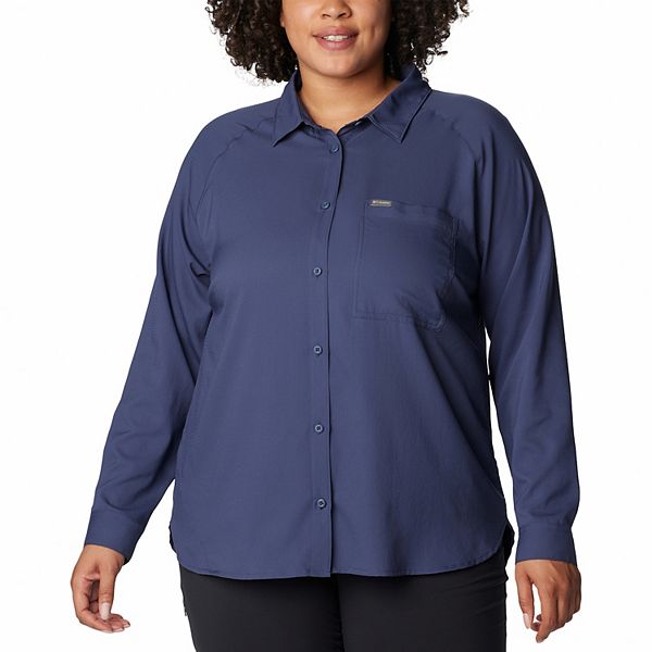 Рубашка Columbia Plus Size Anytime Lite с пуговицами и защитой от солнца UPF 50 Columbia