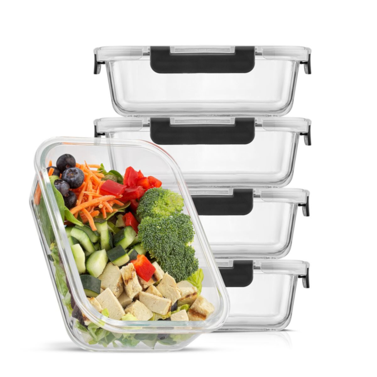 JoyJolt Food Prep Storage Containers, Set of 5 JoyJolt