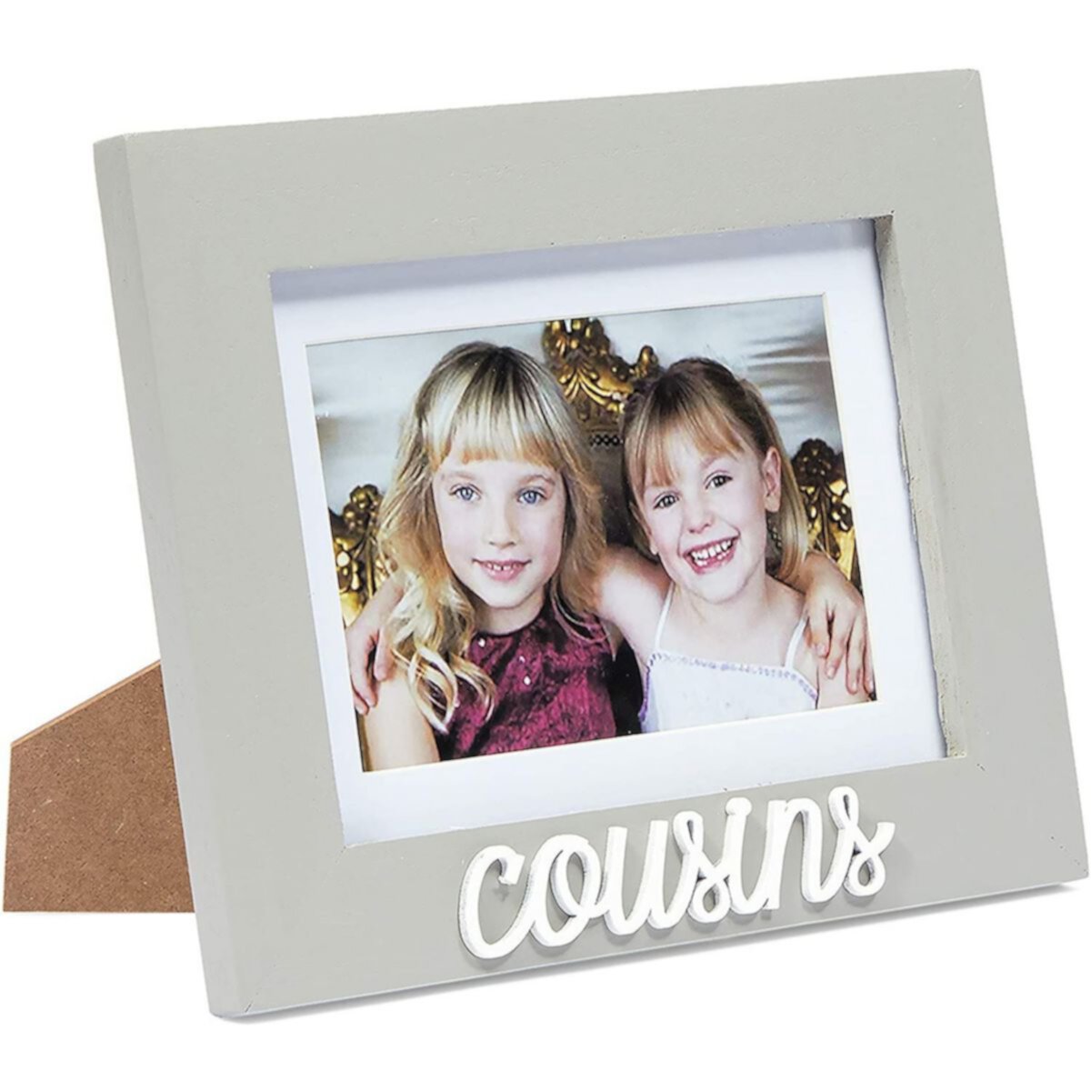 Cousins Picture Frame for 4x6 and 5x7 Inch Photos (Grey, 9 x 0.5 x 7.1 In) Juvale