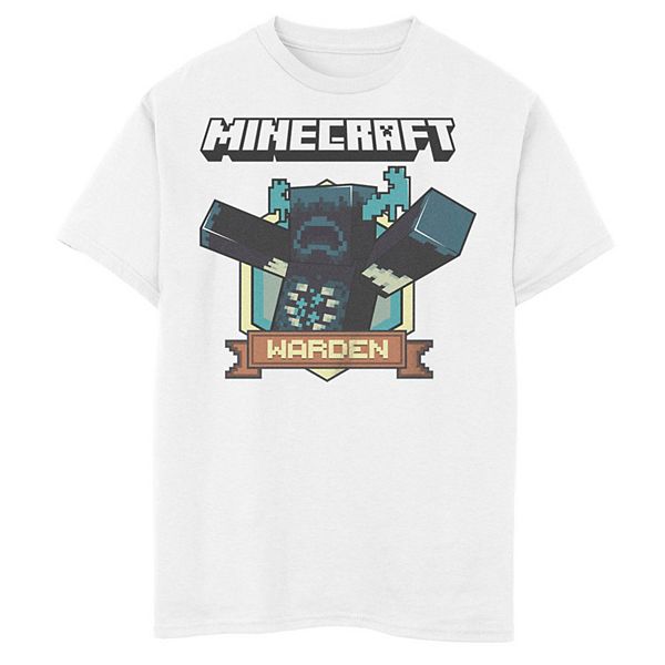 Джерси Minecraft для мальчиков 8-20 Graphic Tee с изображением Баджа Стража Minecraft