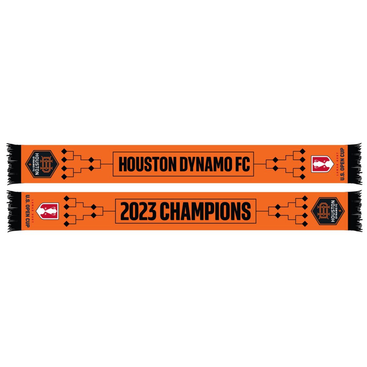 Длинный шарф Houston Dynamo FC 2023 Lamar Hunt U.S. Open Cup Champions Unbranded