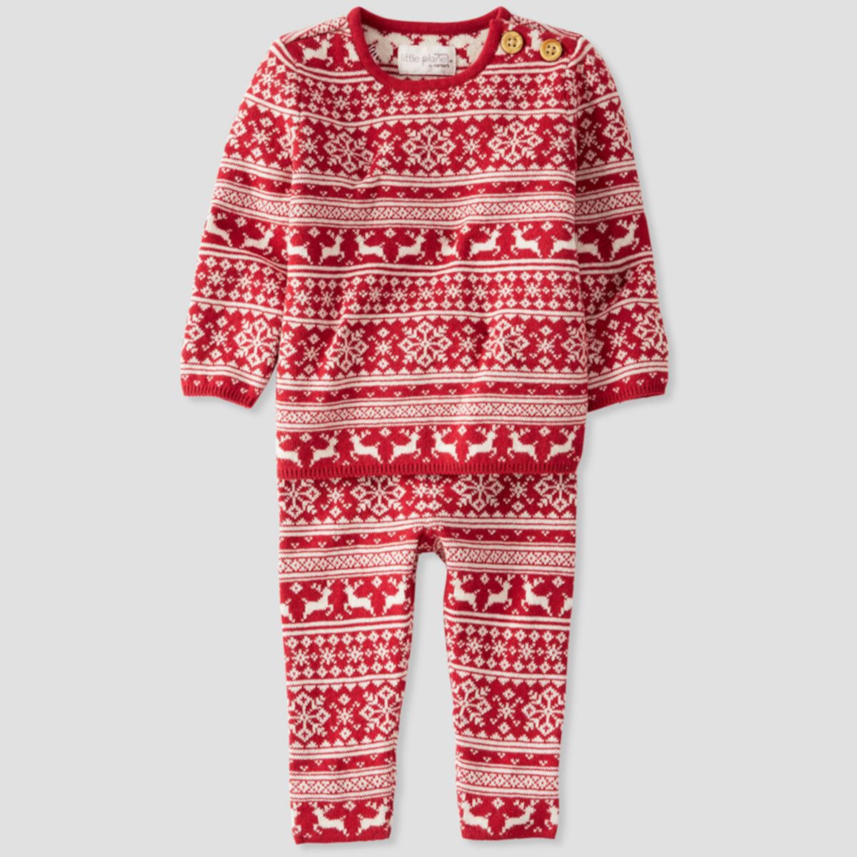 Комплект из свитера и брюк Fair Isle из органического хлопка Baby Little Planet от Carter's Little Planet