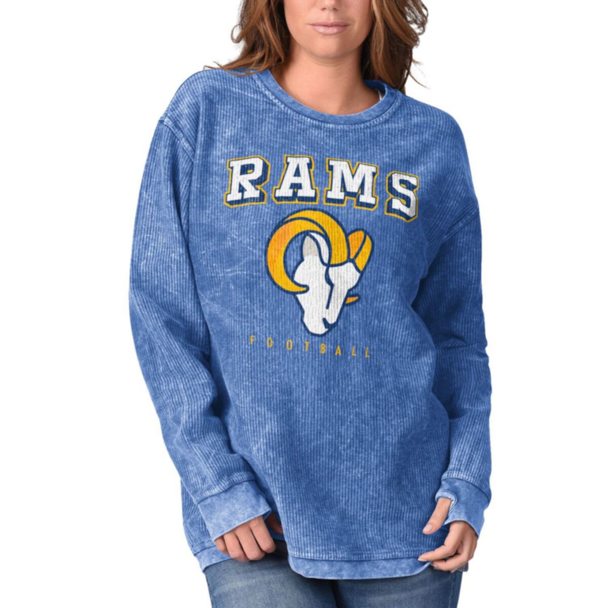 Женская Толстовка G-III 4Her по мотивам Carl Banks Royal Los Angeles Rams Comfy Cord In The Style