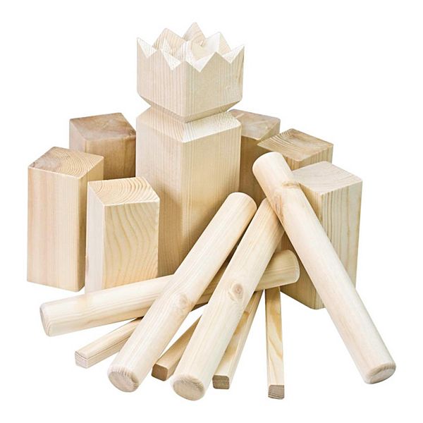 Настольная игра Kubb для улицы из березы, 1 король, 10 кеглей, 6 палок, от 2 игроков Tactic