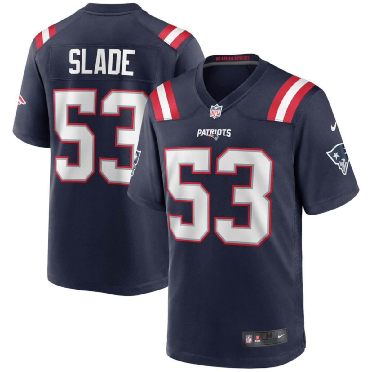 Мужская футболка Nike Chris Slade Navy New England Patriots Game Retired Player Nitro USA