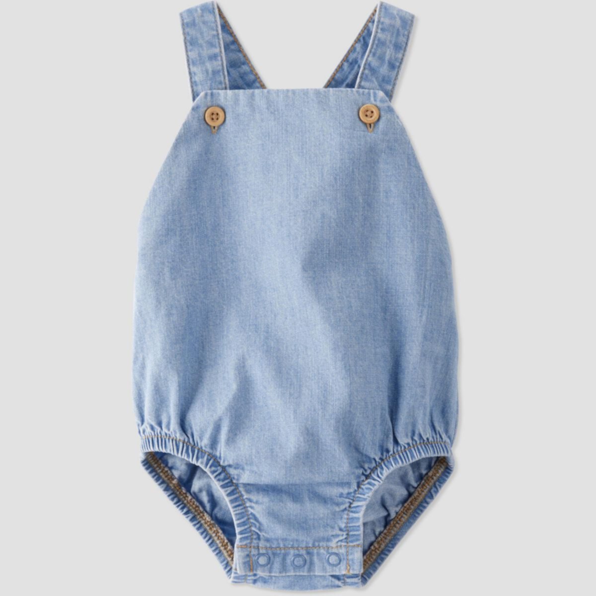 Детские комплекты одежды Little Planet Для девочек Organic Cotton Chambray Bubble Shortalls Little Planet