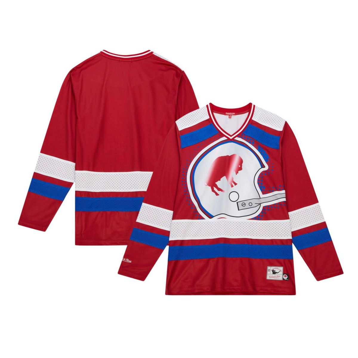 Женская Футболка Mitchell & Ness Big Face 7.0 Buffalo Bills с длинным рукавом Mitchell & Ness