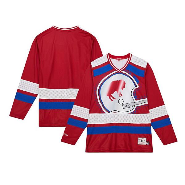 Мягкая полиэстеровая футболка Mitchell & Ness Buffalo Bills Big Face 7.0 с длинным рукавом Mitchell & Ness