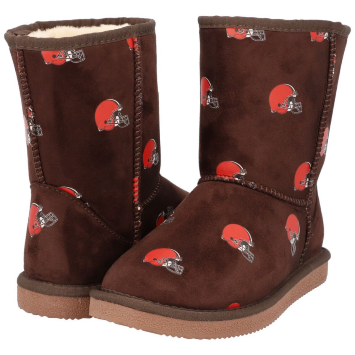 Женские ботинки с логотипом Cuce Brown Cleveland Browns Allover Cuce