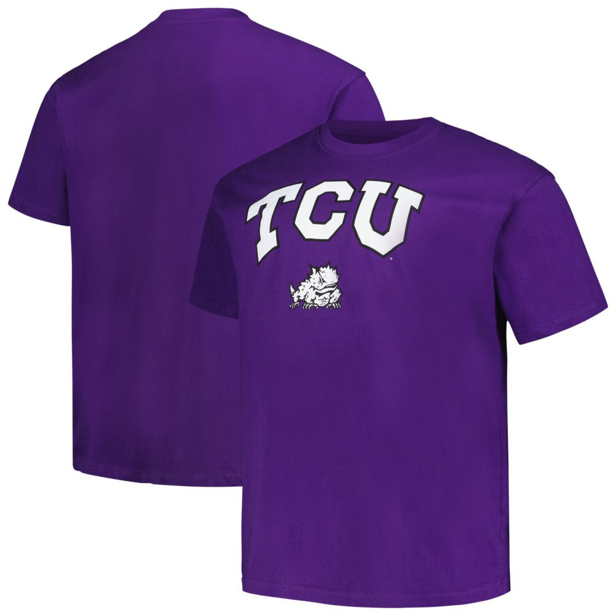 Мужская Футболка Champion Purple TCU Horned Frogs Big & Tall Arch Over Logo Champion