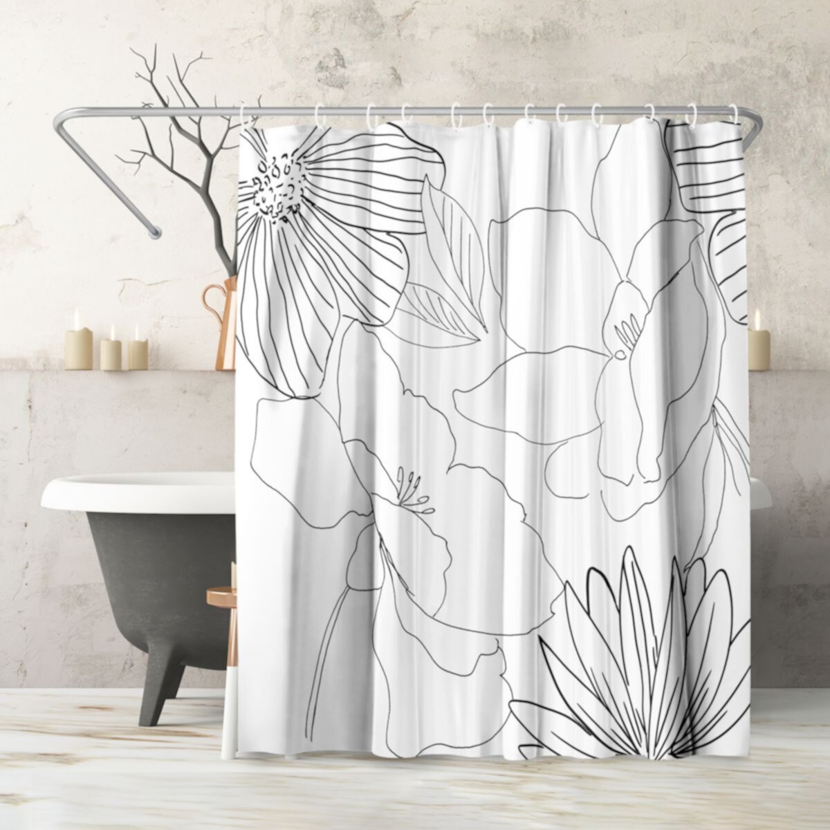 Americanflat Lines Shower Curtain Americanflat