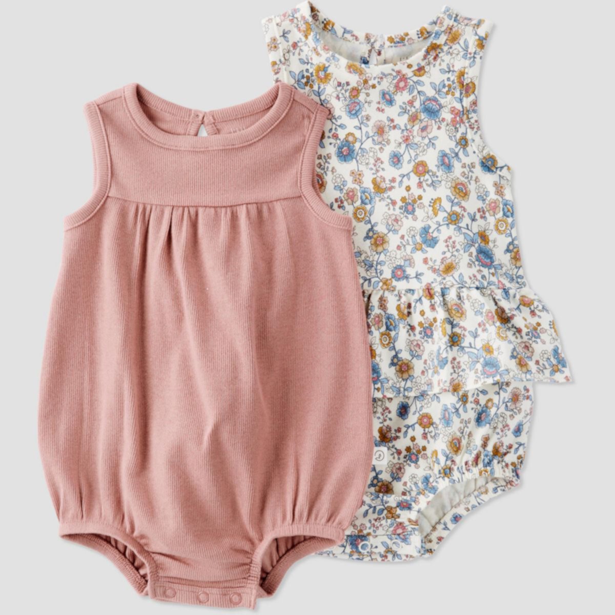 Детские комплекты одежды Little Planet для девочек Organic Cotton 2-Pack Bubble Bodysuits Little Planet