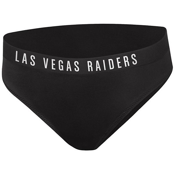 Женское бикини с логотипом Las Vegas Raiders и эластичной талией от G-III 4Her by Carl Banks In The Style