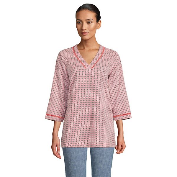 Женская Блузка Lands' End V-Neck Tunic Lands' End