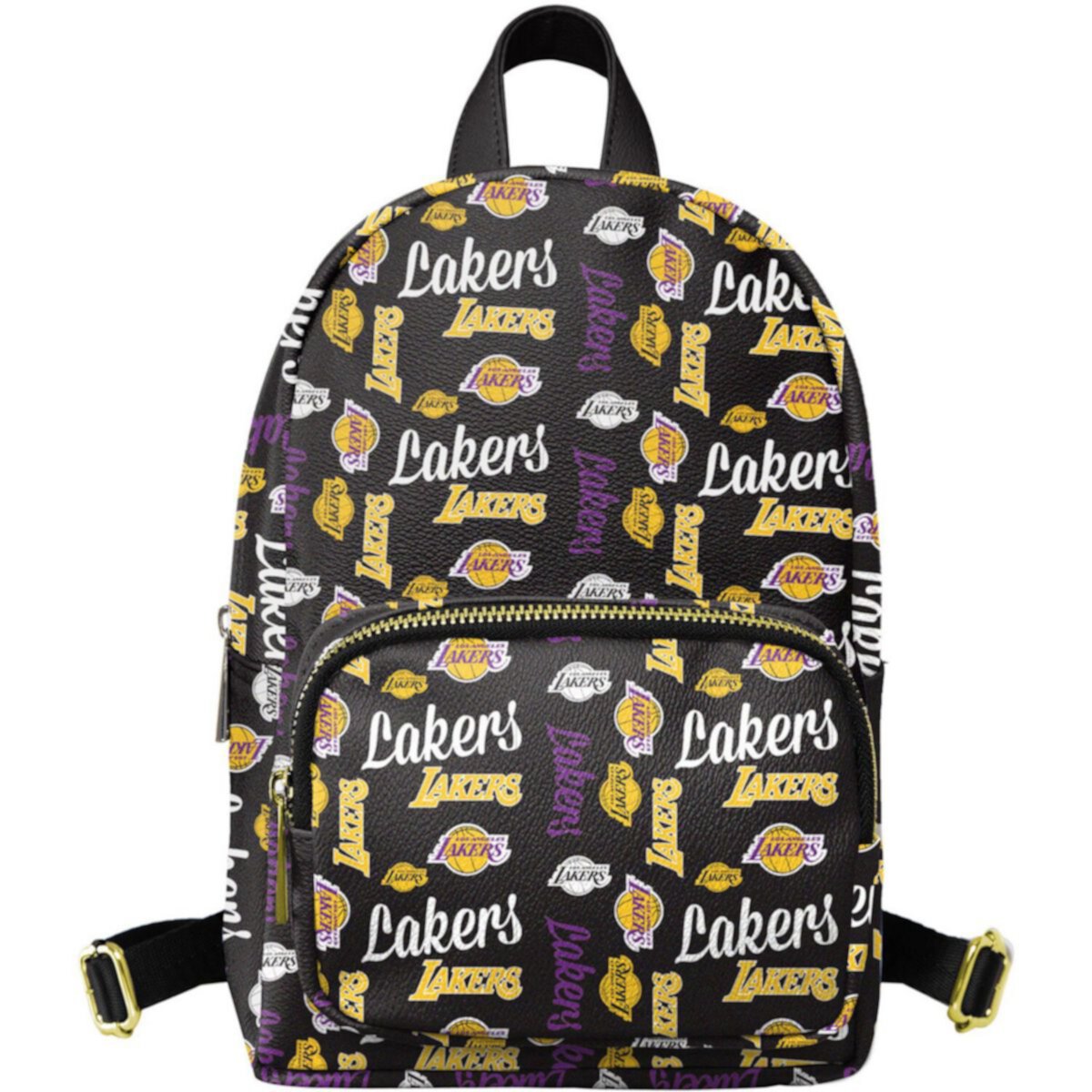 Черный молодежный мини-рюкзак FOCO Los Angeles Lakers повторять Brooklyn Unbranded