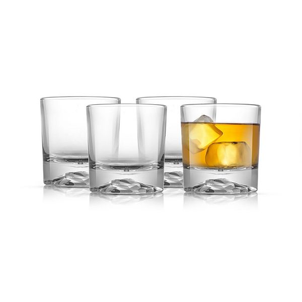 JoyJolt 4-pc. Double Old Fashion Whiskey Glass Set JoyJolt