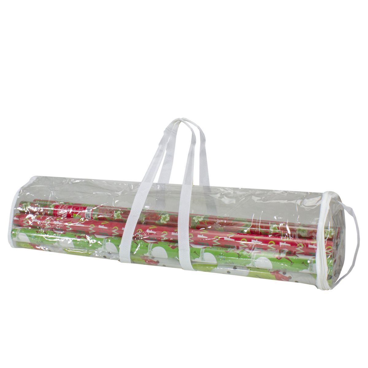 30&#34; Белая и прозрачная сумка-органайзер в рождественской подарочной упаковке с ручками Christmas Central
