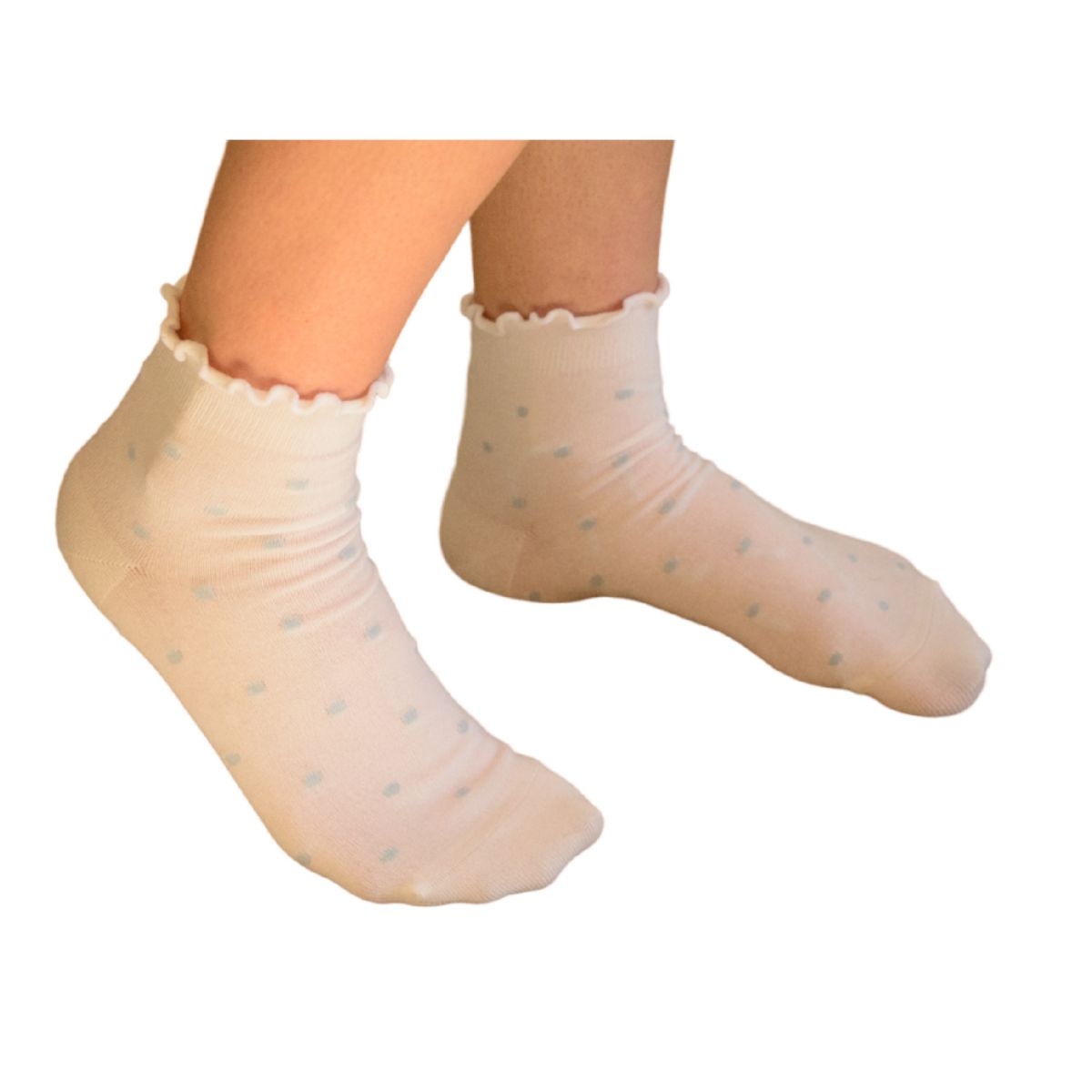 Женские стильные носки в горошек с низким вырезом и краем салата с рюшами в горошек WEAR SIERRA