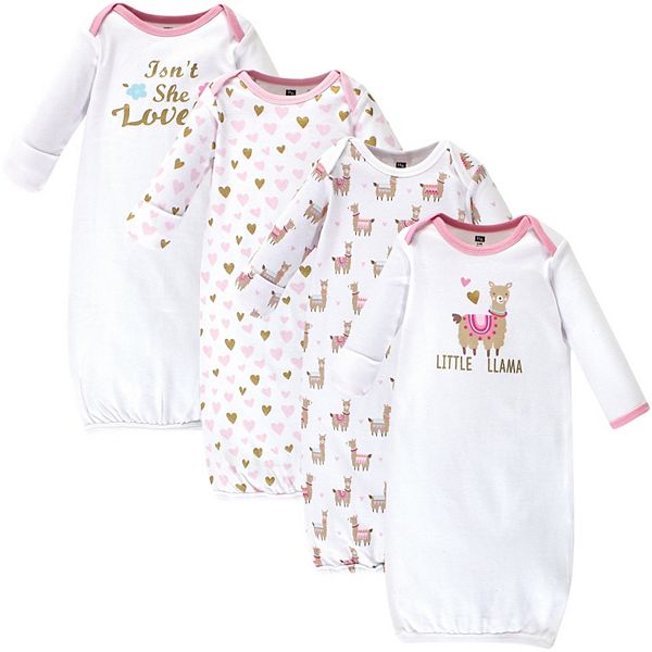 Детские Пижамы Hudson Baby 4pk с Длинным Рукавом, Маленькая Лама, 0-6 Месяцев Hudson Baby