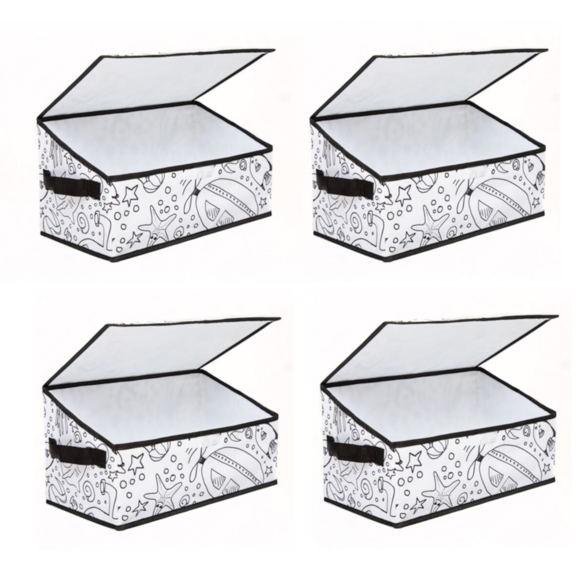 Saddle River Under the Sea Angled Bins 4-pk. Saddle River